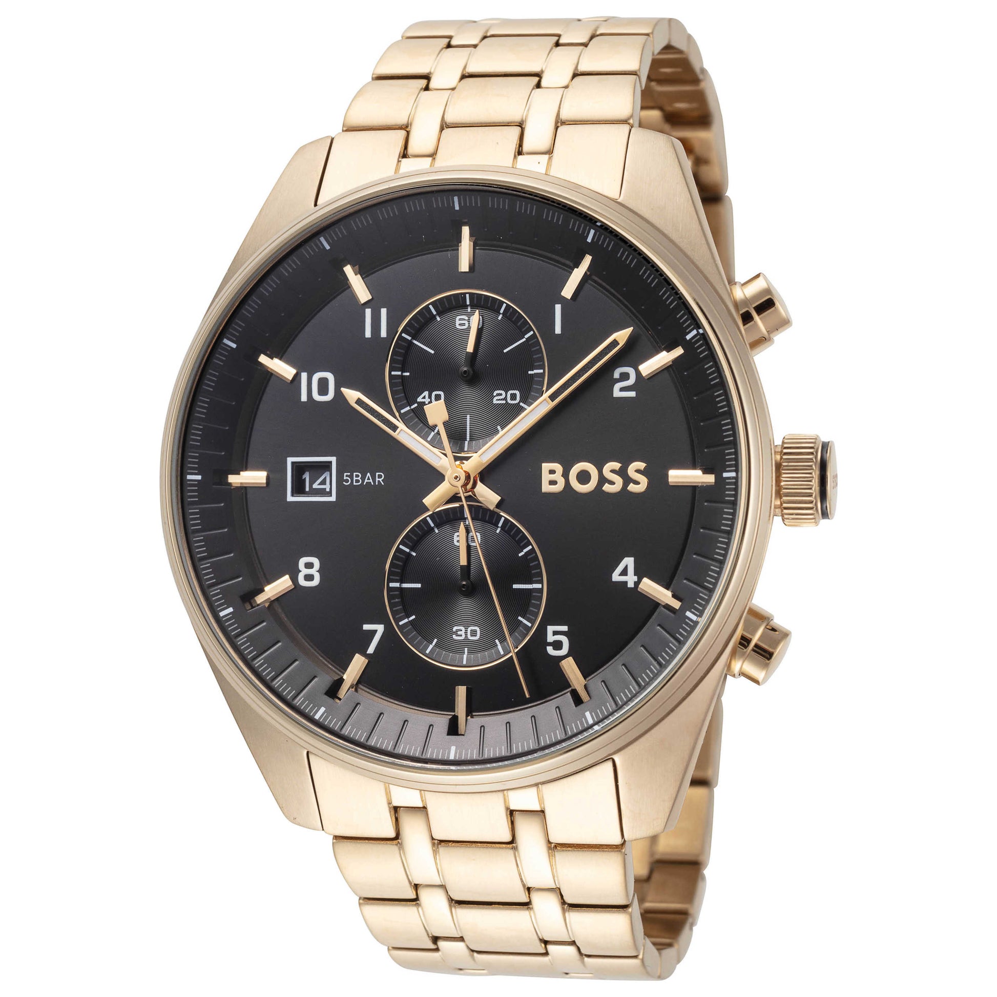 Front view of Hugo Boss Skytraveller Men's Quartz Watch 1514152