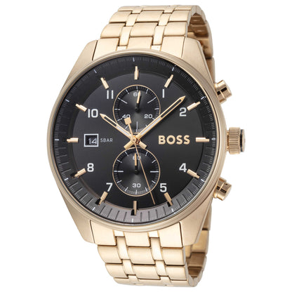 Front view of Hugo Boss Skytraveller Men's Quartz Watch 1514152