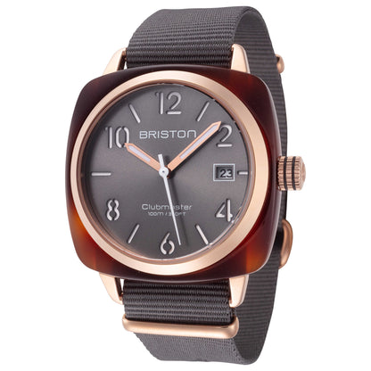 Front view of Briston Clubmaster Classic Men's Quartz Watch 15240.PRA.T.11.NG