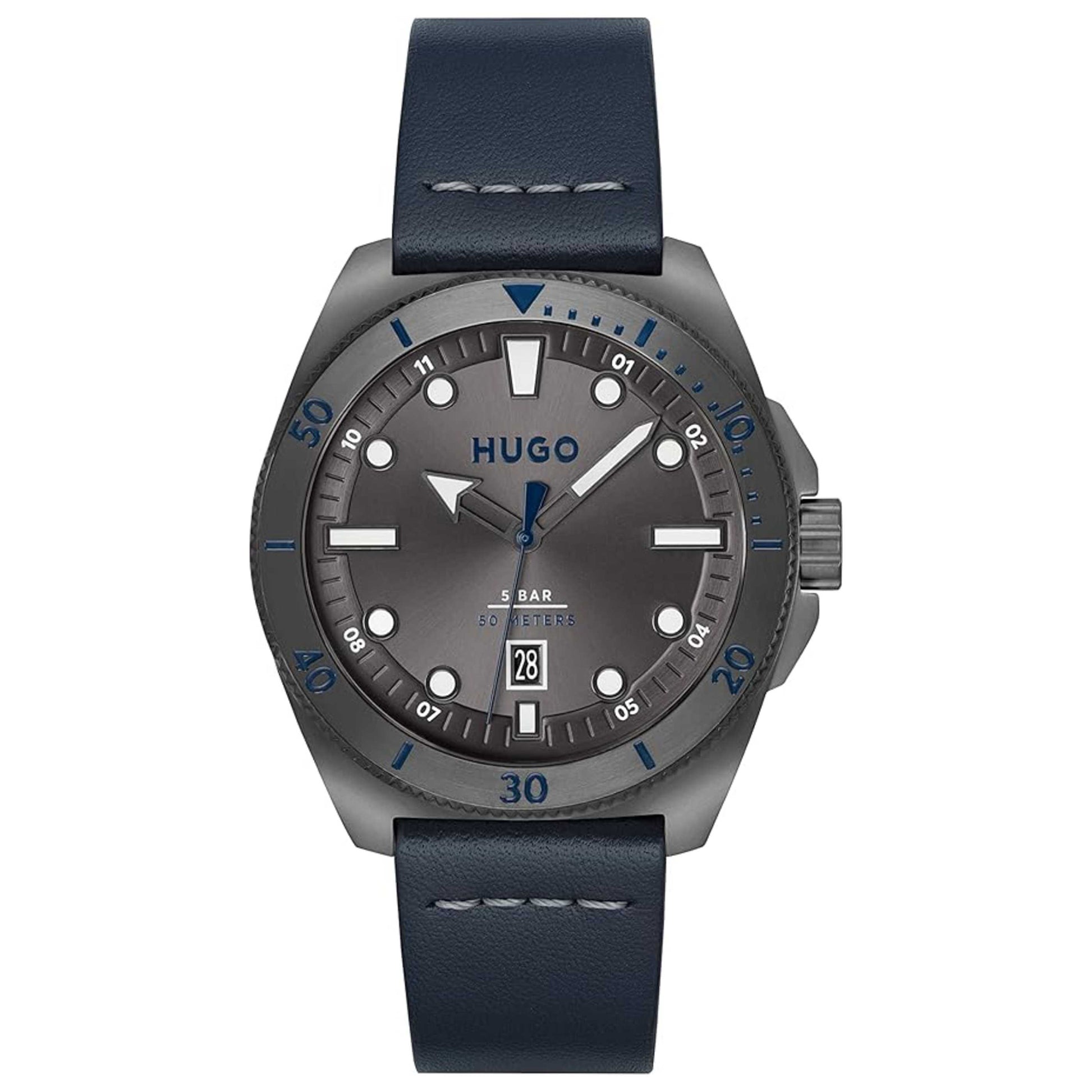 Front view of Hugo Boss Visit Men's Quartz Watch 1530302