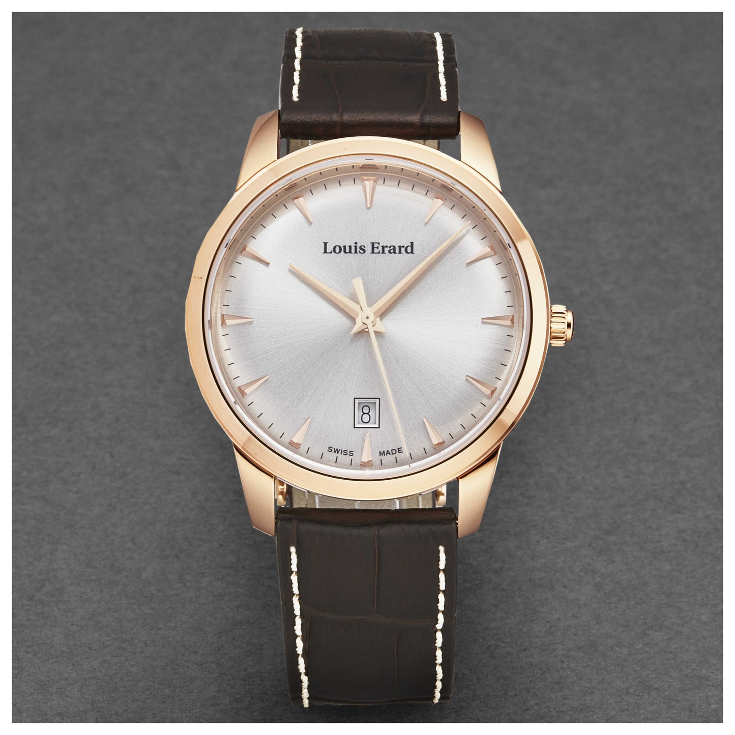 Front view of Louis Erard Heritage Men's Quartz Watch 15920PR31BRP101