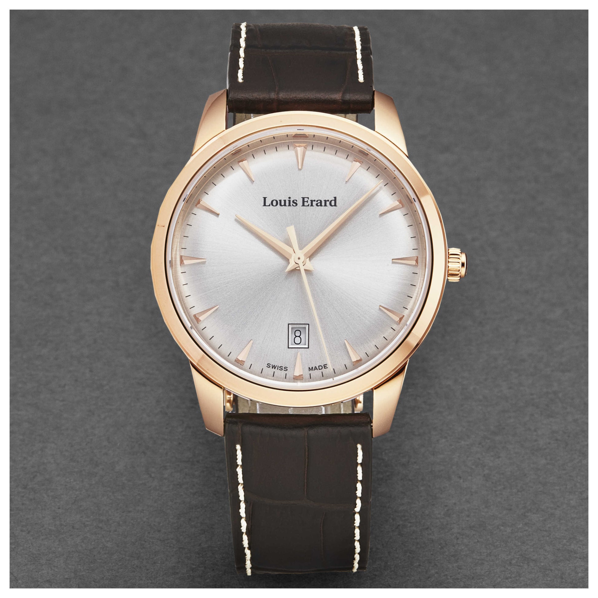 Front view of Louis Erard Heritage Men's Quartz Watch 15920PR31BRP101