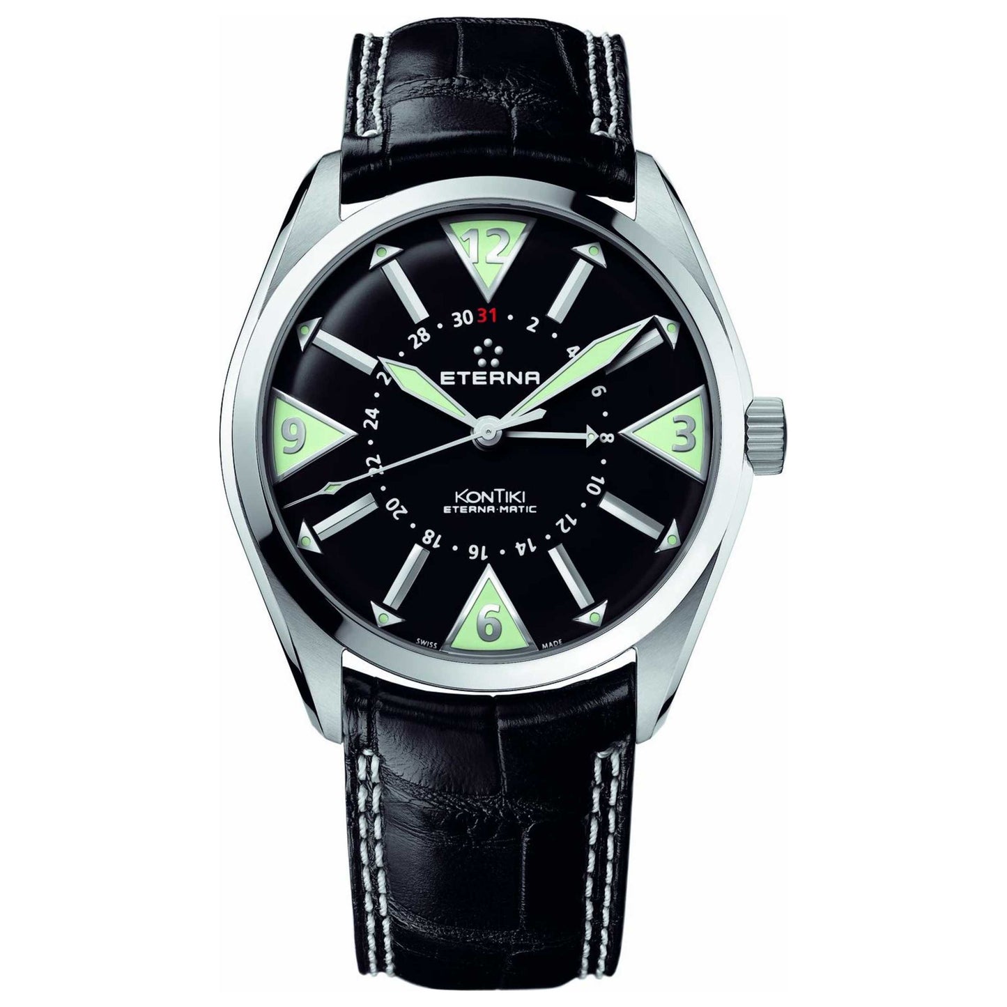Front view of Eterna KonTiki Men's Automatic Watch 1595-41-41-1172