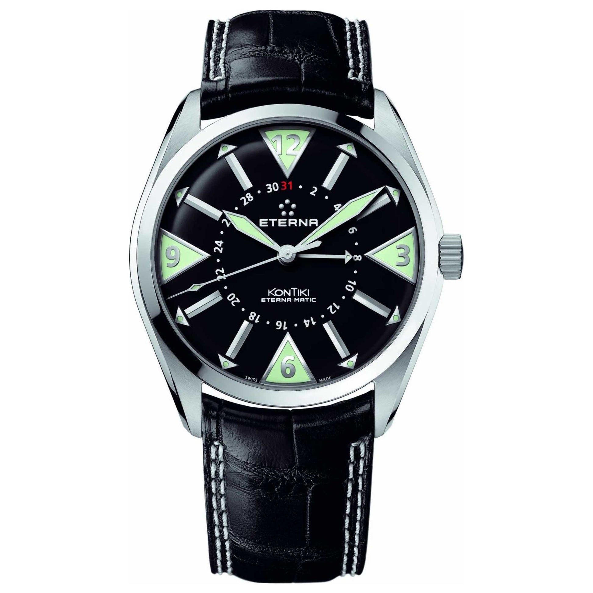 Front view of Eterna KonTiki Men's Automatic Watch 1595-41-41-1172