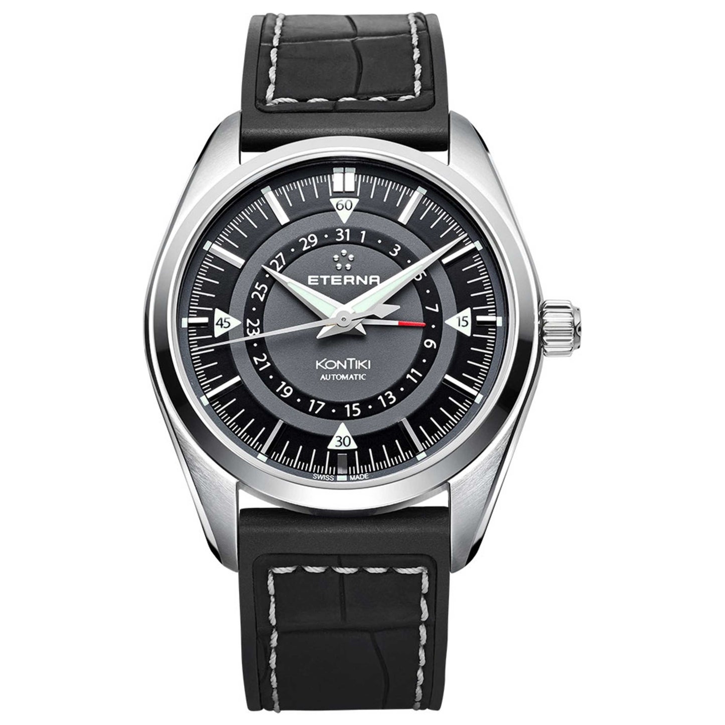 Front view of Eterna KonTiki Men's Automatic Watch 1598-41-41-1305