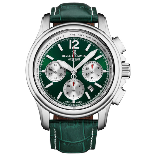 Front view of Revue Thommen Air Speed Men's Automatic Watch 16041.6334