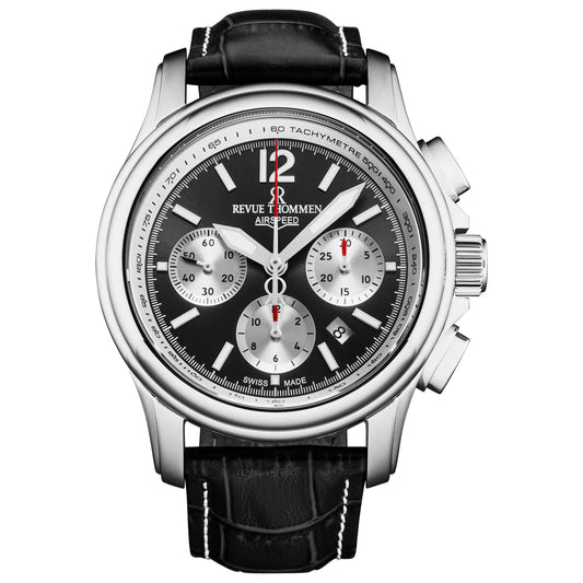 Front view of Revue Thommen Air Speed Men's Automatic Watch 16041.6337