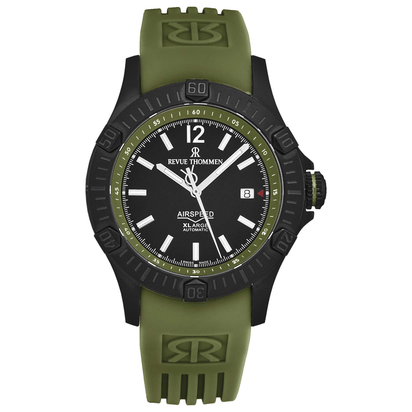 Front view of Revue Thommen Air Speed Men's Automatic Watch 16070.4674