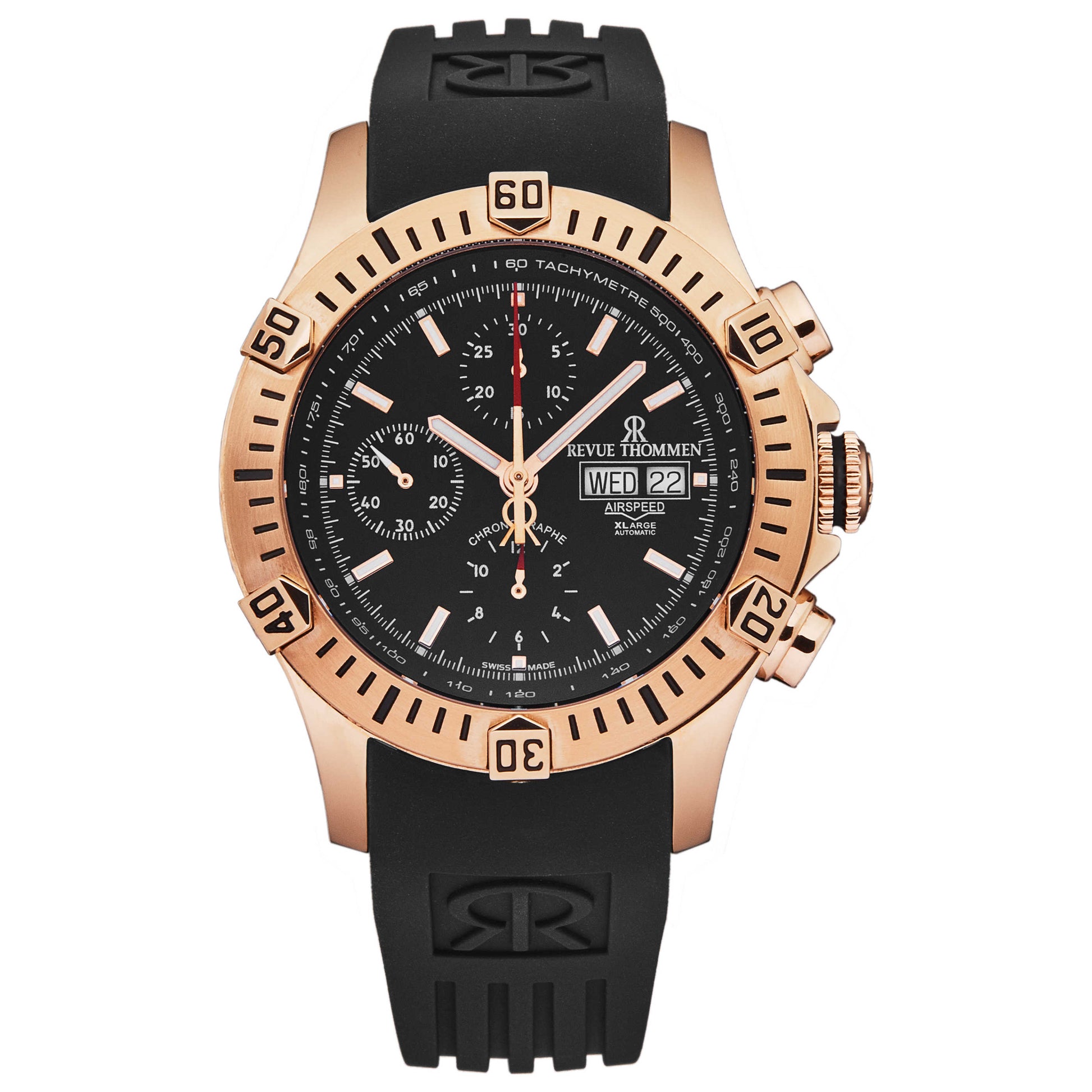 Front view of Revue Thommen Air Speed Men's Automatic Watch 16071.6667