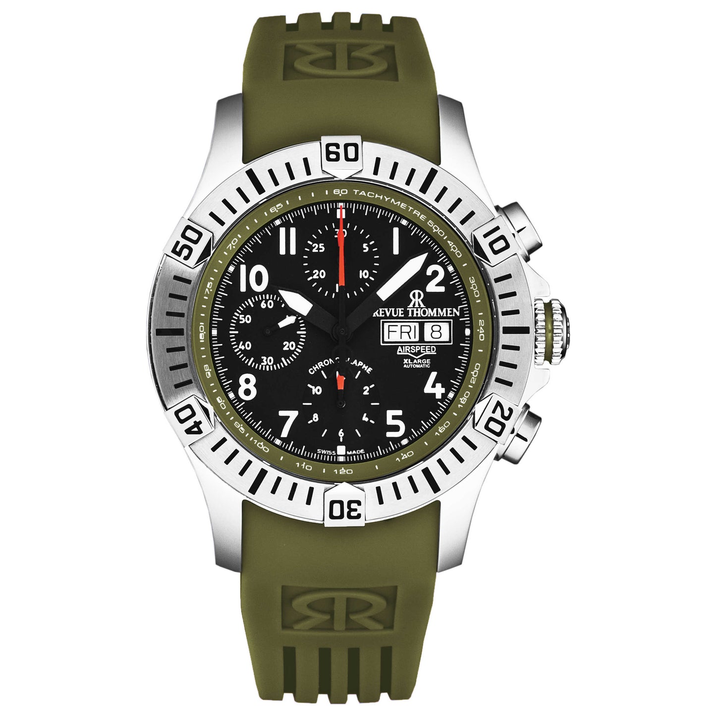 Front view of Revue Thommen Air Speed Men's Automatic Watch 16071.6734