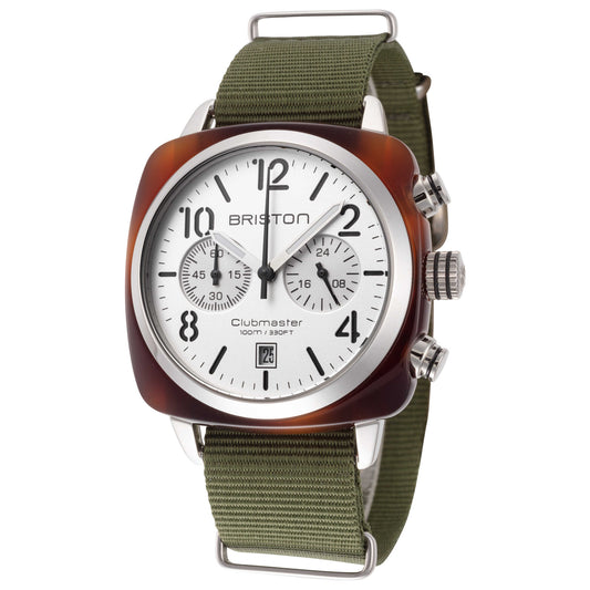 Front view of Briston Clubmaster Classic Men's Quartz Watch 16140.SA.T.2.NGA