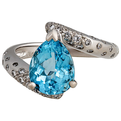 Front view of Chanel Aquamarine Women's Ring 1625