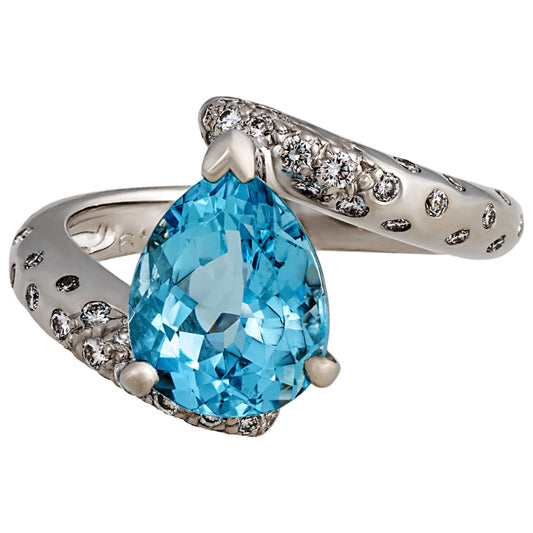 Front view of Chanel Aquamarine Women's Ring 1625