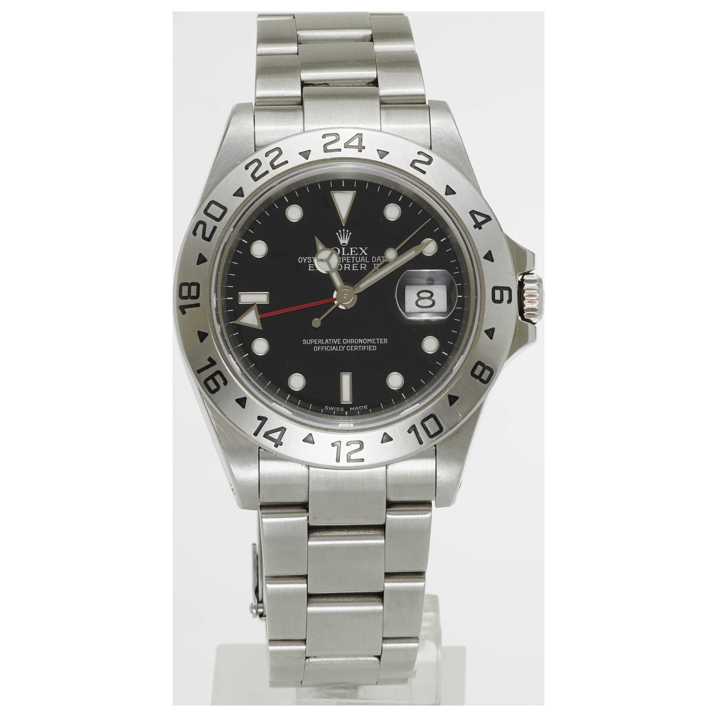 Front view of Rolex Explorer II Men's Automatic Watch 16570-PO