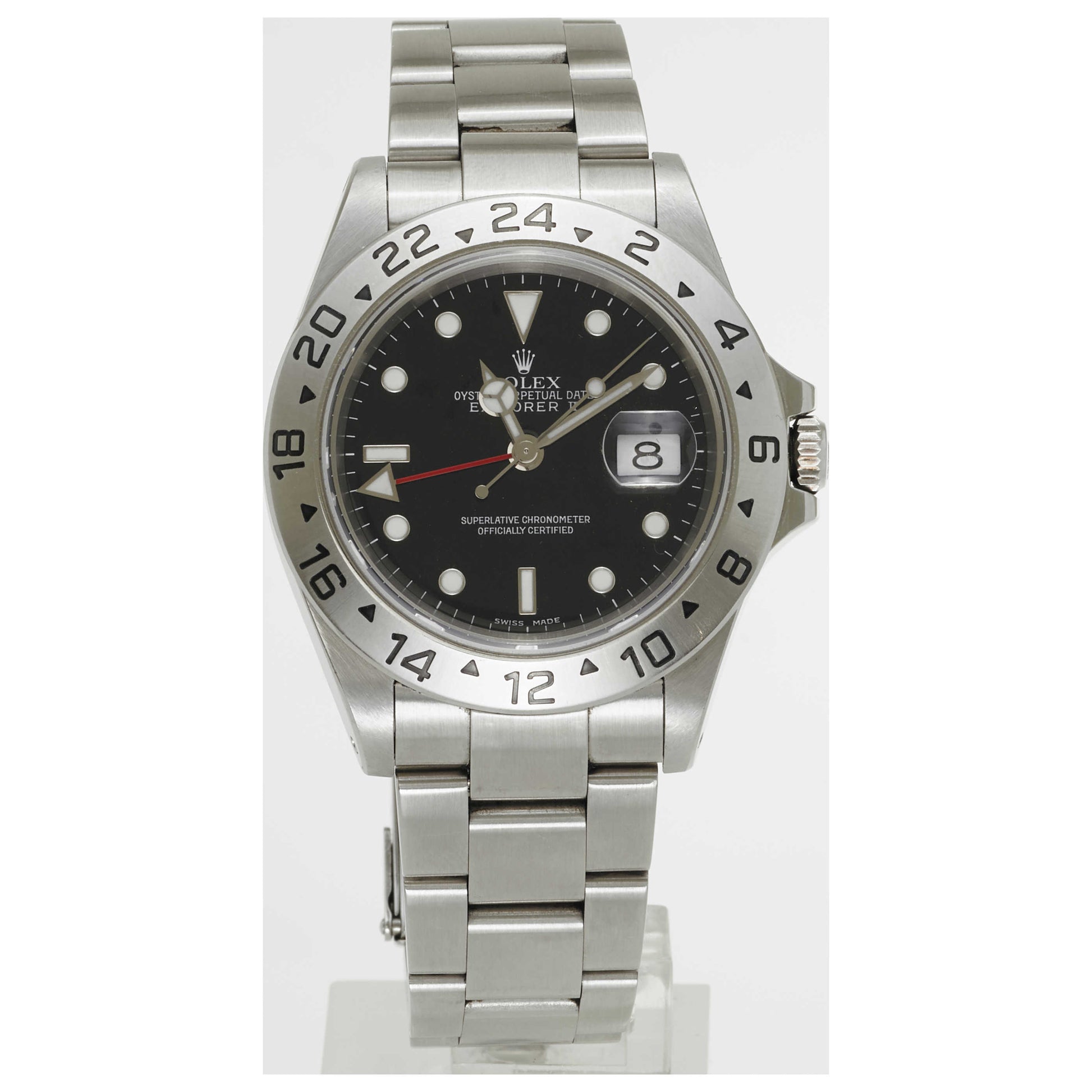 Front view of Rolex Explorer II Men's Automatic Watch 16570-PO
