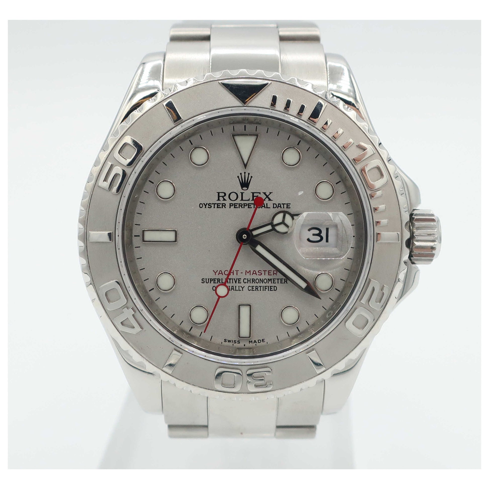 Front view of Rolex Yacht-Master Men's Automatic Watch 16622-PO