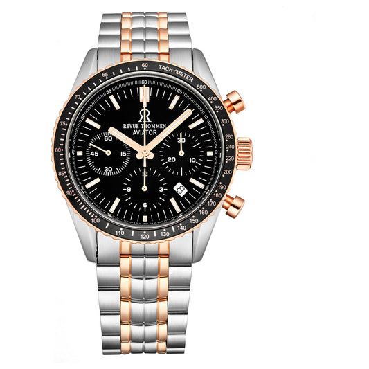 Front view of Revue Thommen Aviator Men's Automatic Watch 17000.6157