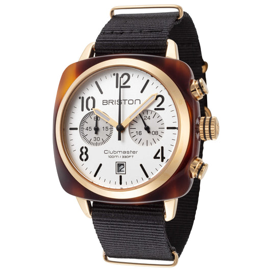 Front view of Briston Clubmaster Men's Quartz Watch 17140.PYA.T.2.NB