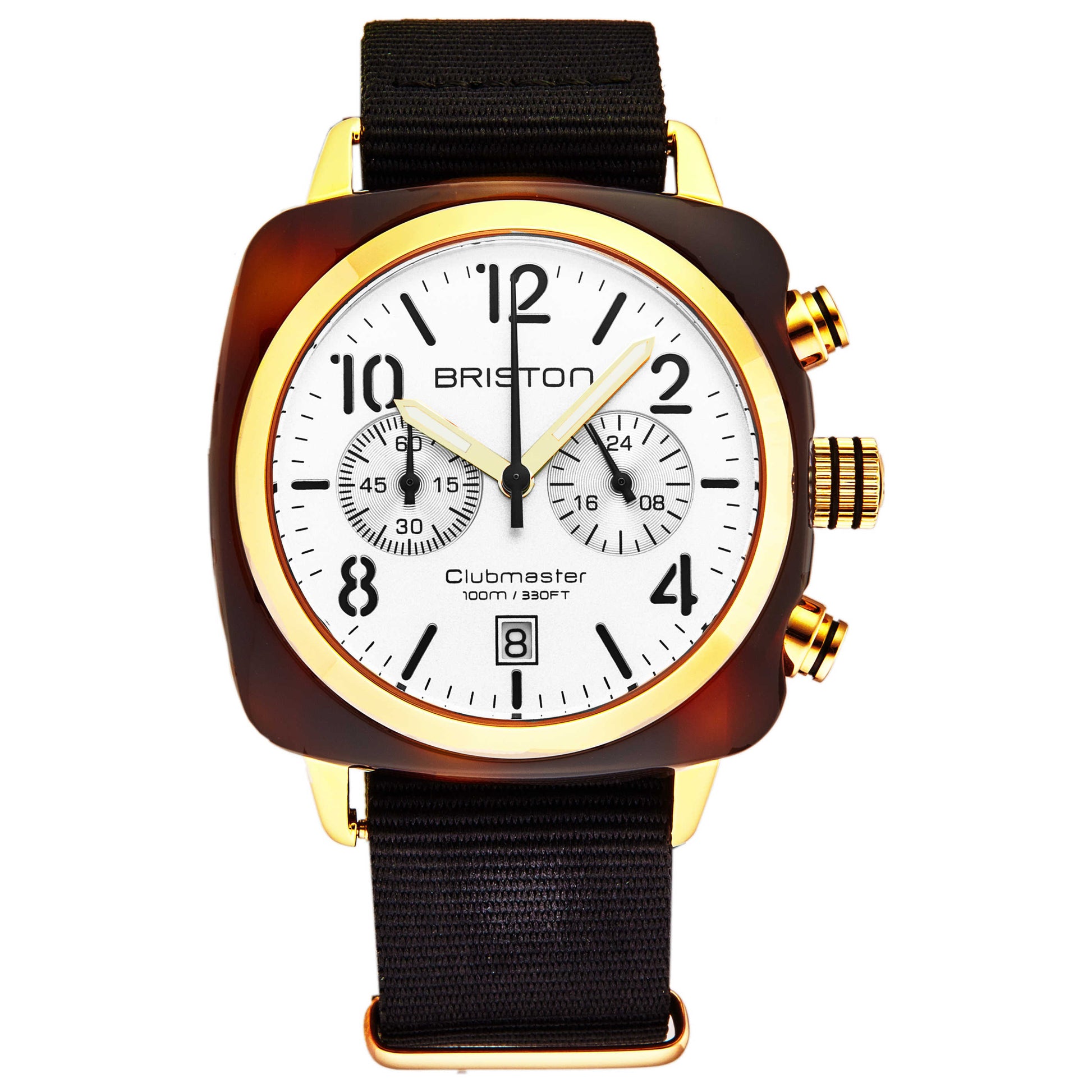 Front view of Briston Clubmaster Men's Quartz Watch 17140.PYAT2NB