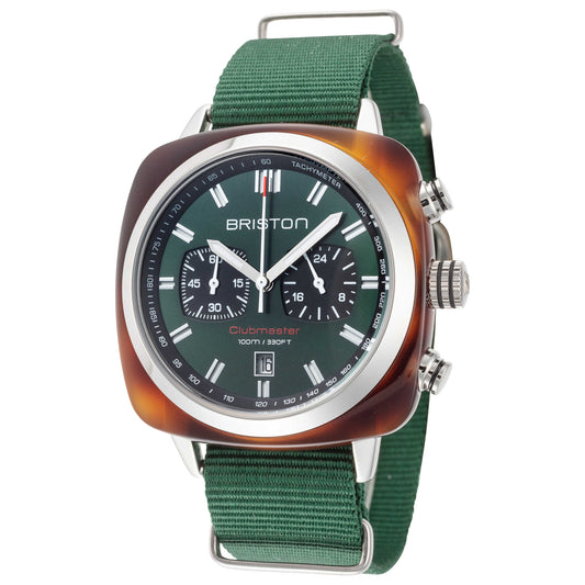 Front view of Briston Clubmaster Men's Quartz Watch 17142.SA.TS.10.NBG