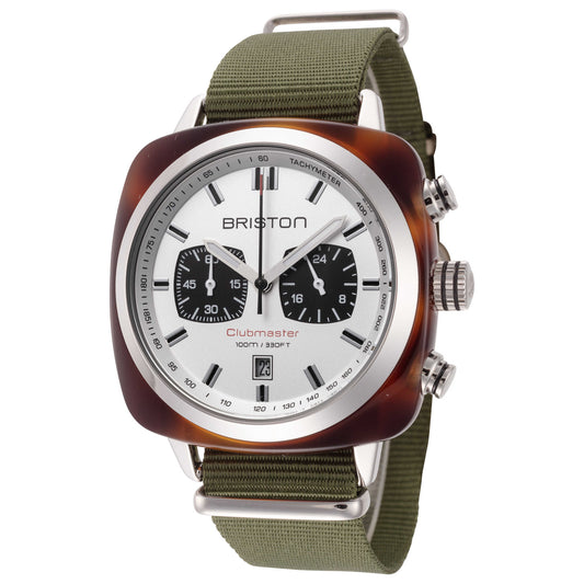 Front view of Briston Clubmaster Sports Men's Quartz Watch 17142.SA.TS.2.NGA