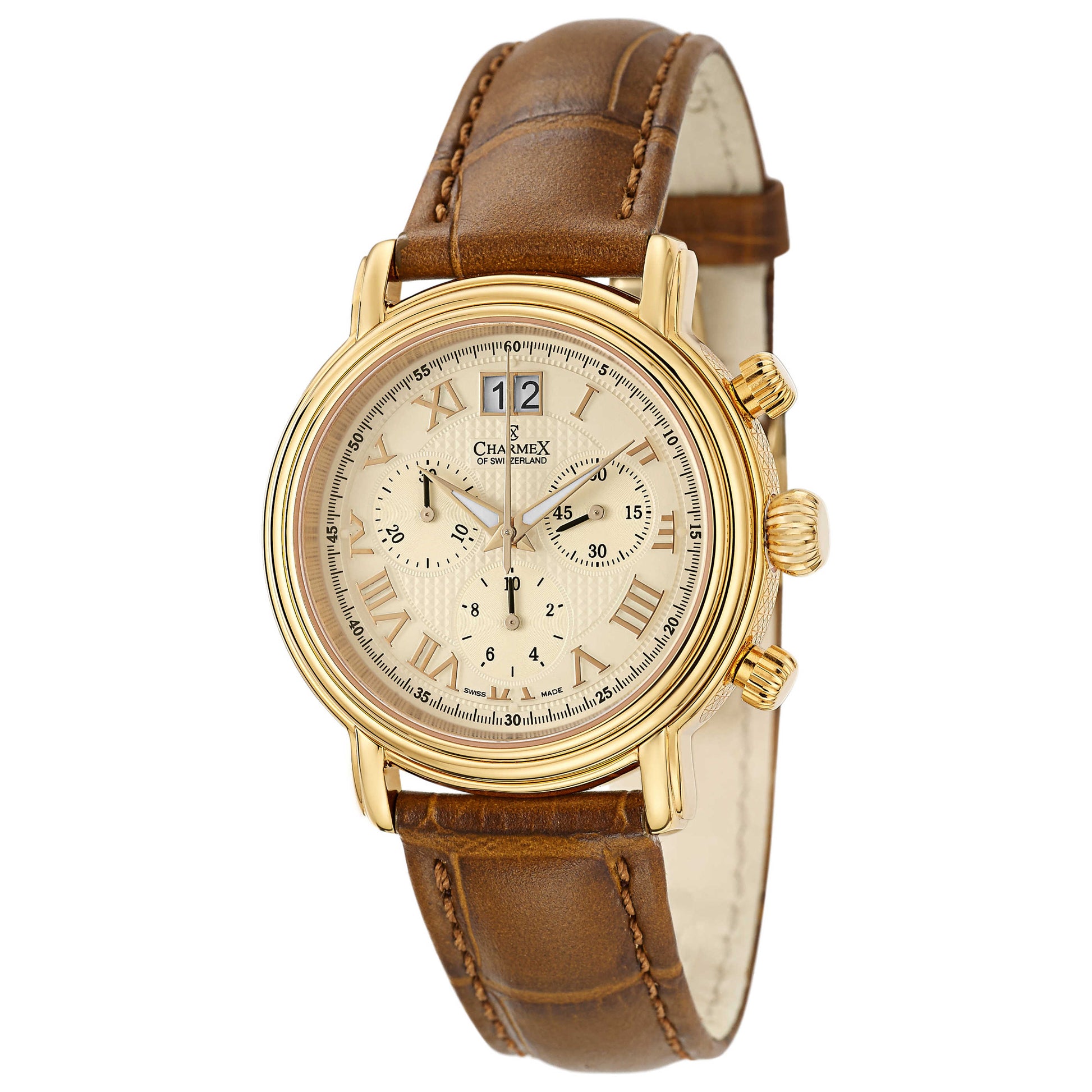 Front view of Charmex Monaco Men's Swiss Quartz (Battery-Powered) Watch 1751