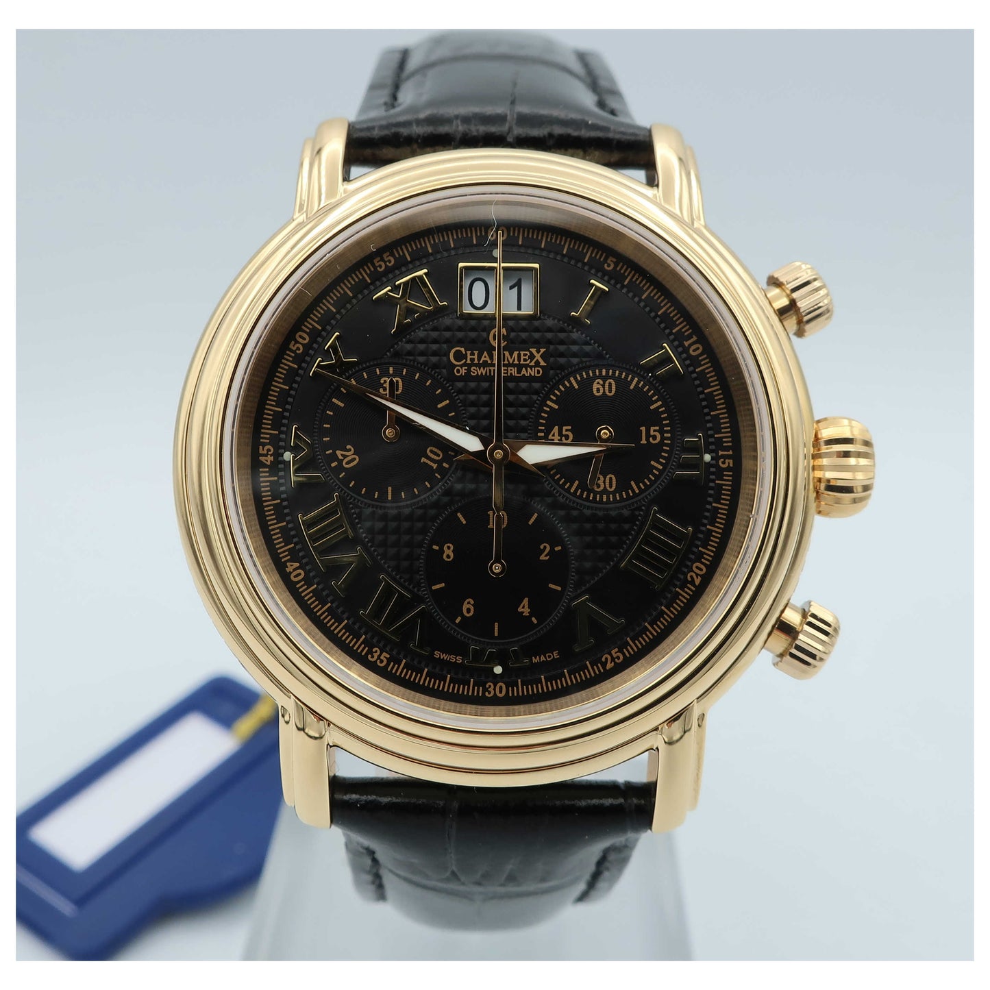 Front view of Charmex Monaco Men's Swiss Quartz (Battery-Powered) Watch 1756-SD