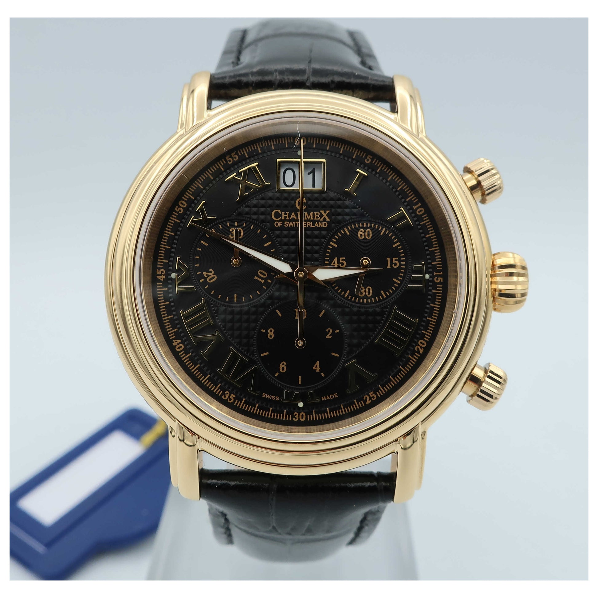 Front view of Charmex Monaco Men's Swiss Quartz (Battery-Powered) Watch 1756-SD