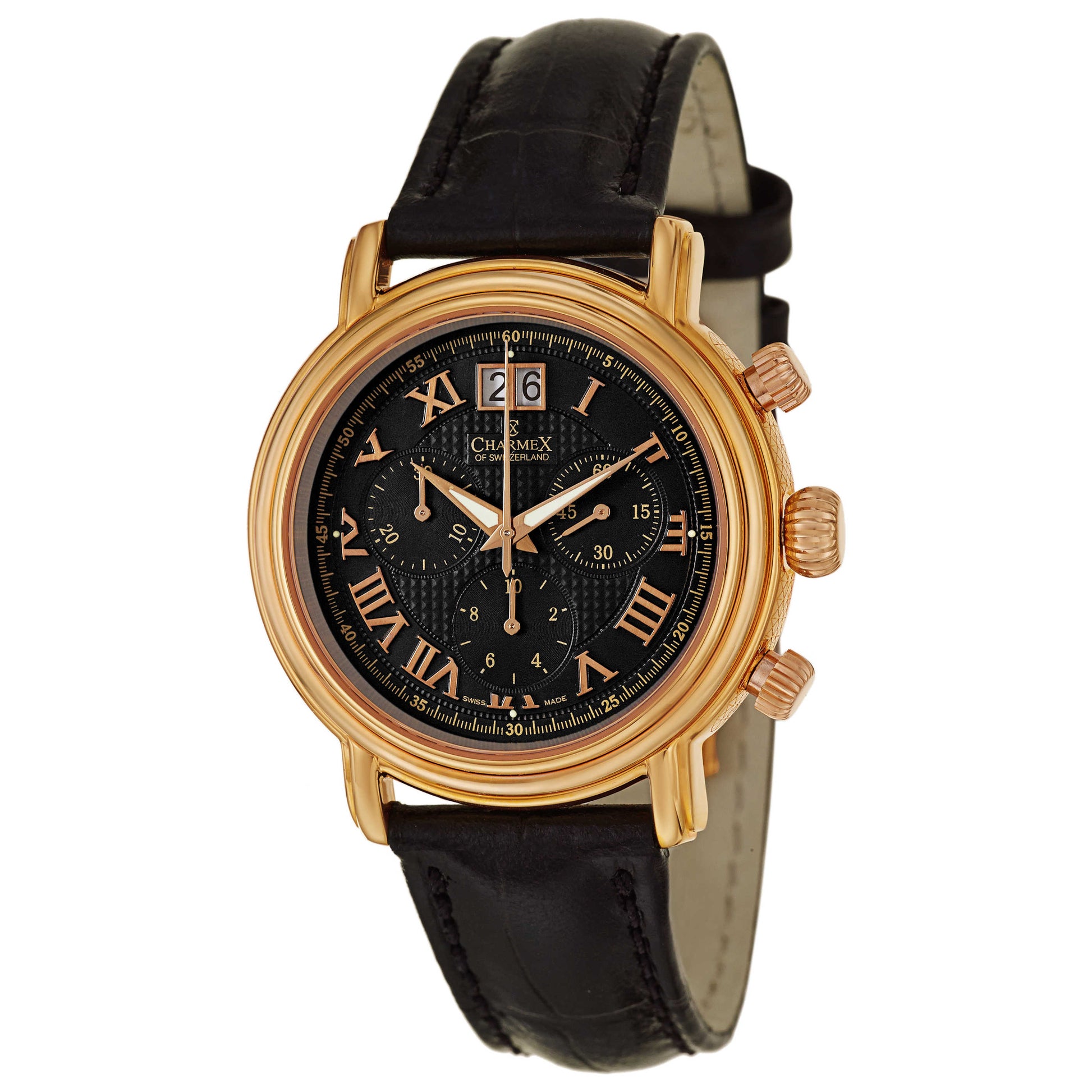 Front view of Charmex Monaco Men's Swiss Quartz (Battery-Powered) Watch 1756