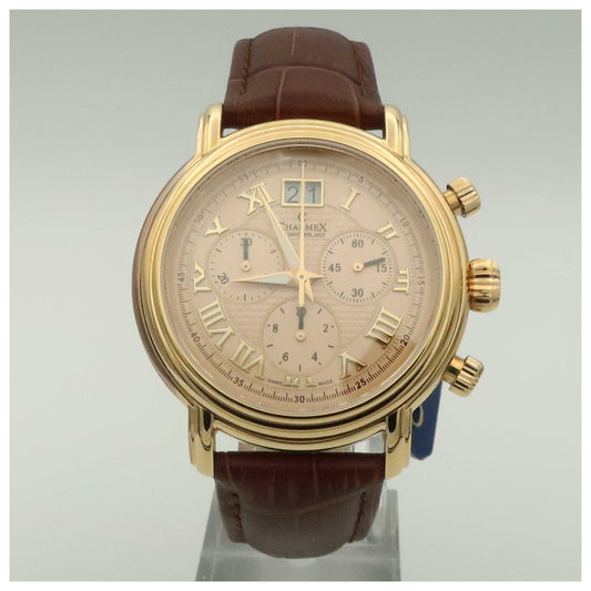 Front view of Charmex Monaco Men's Swiss Quartz (Battery-Powered) Watch 1757-PO