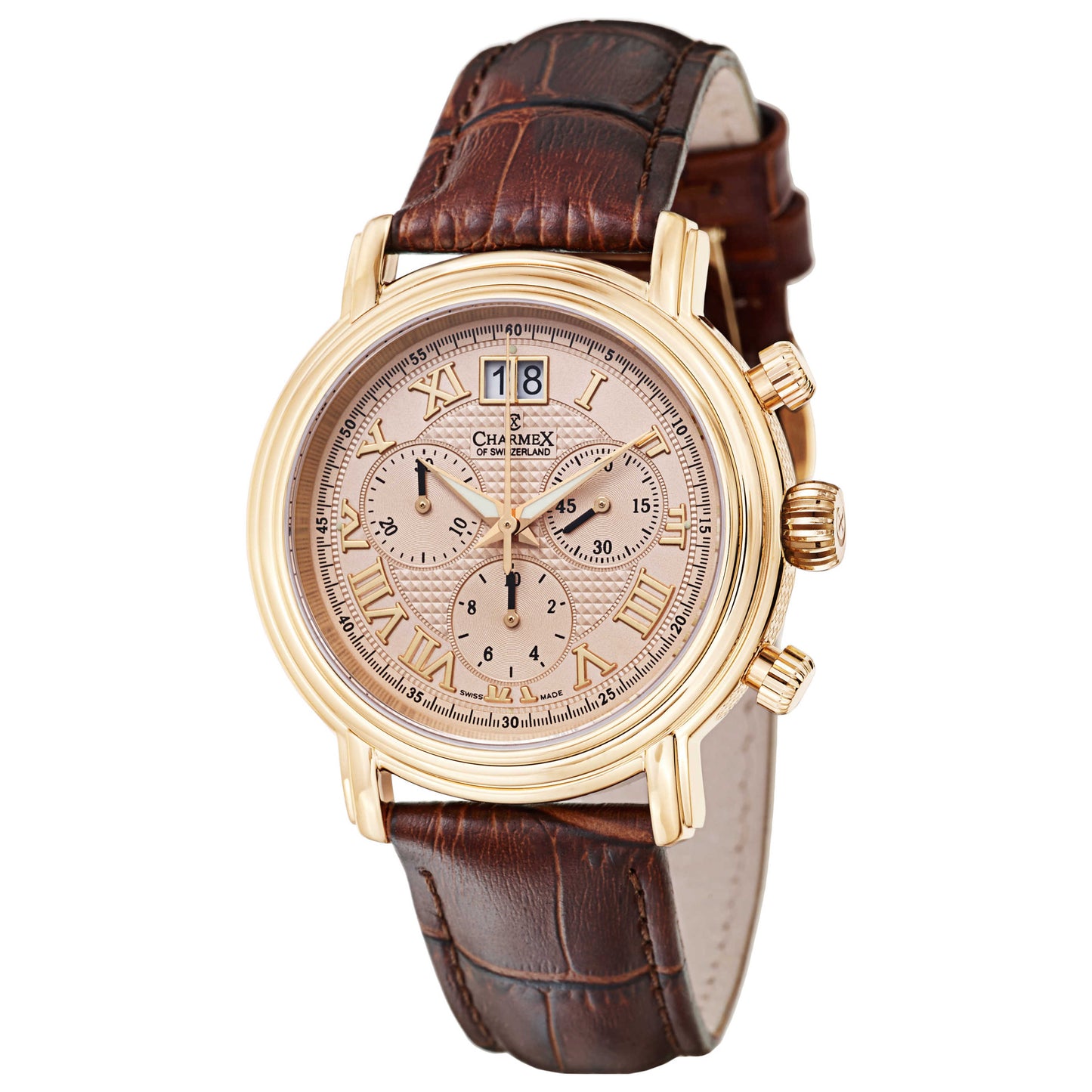 Front view of Charmex Monaco Men's Swiss Quartz (Battery-Powered) Watch 1757