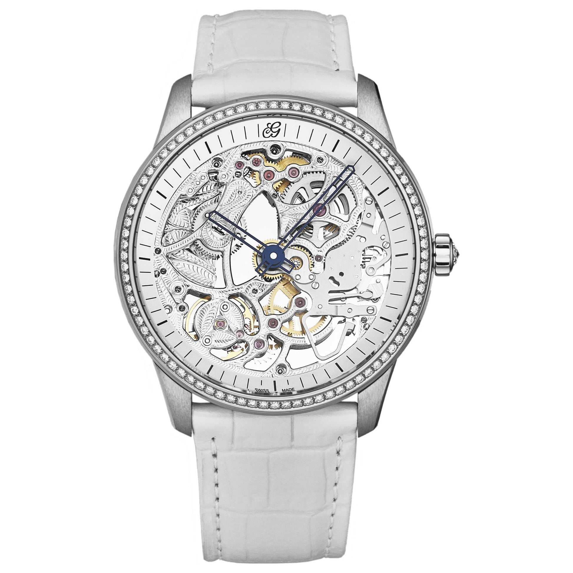 Front view of Charles Girardier Skelton Women's Automatic Watch 1759PD