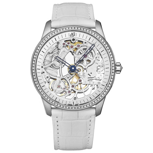 Front view of Charles Girardier Skelton Women's Automatic Watch 1759PD