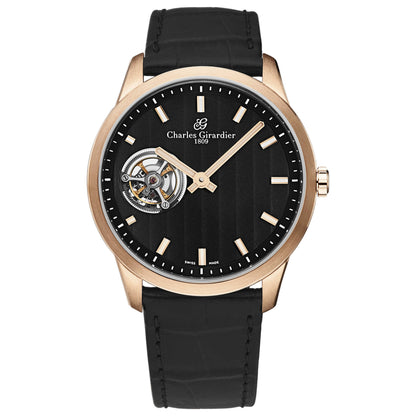 Front view of Charles Girardier Tourbillion Men's Manual-Wind Watch 1759RG