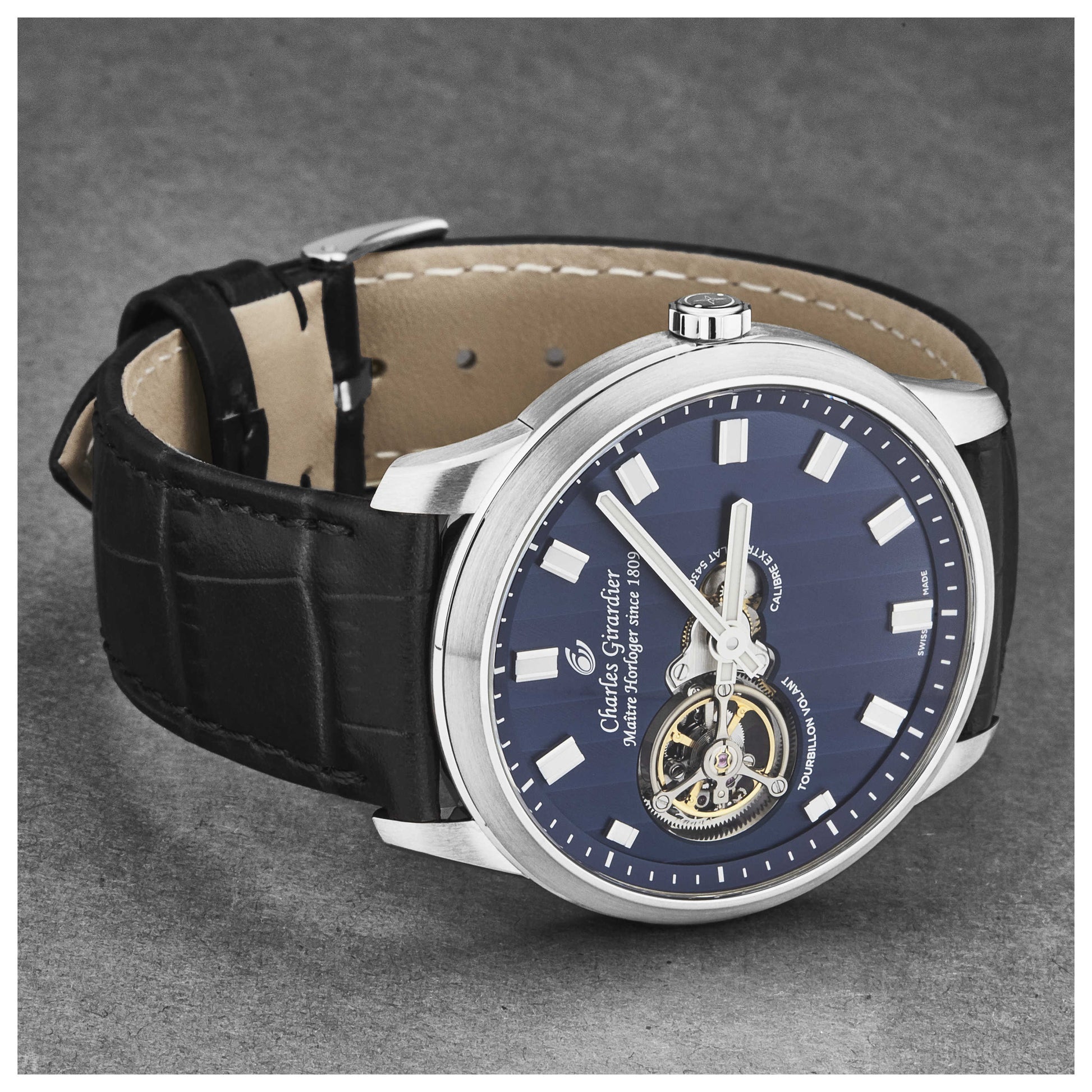 Charles Girardier Tourbillion Men's Manual-Wind Watch 1759SS - Image #4