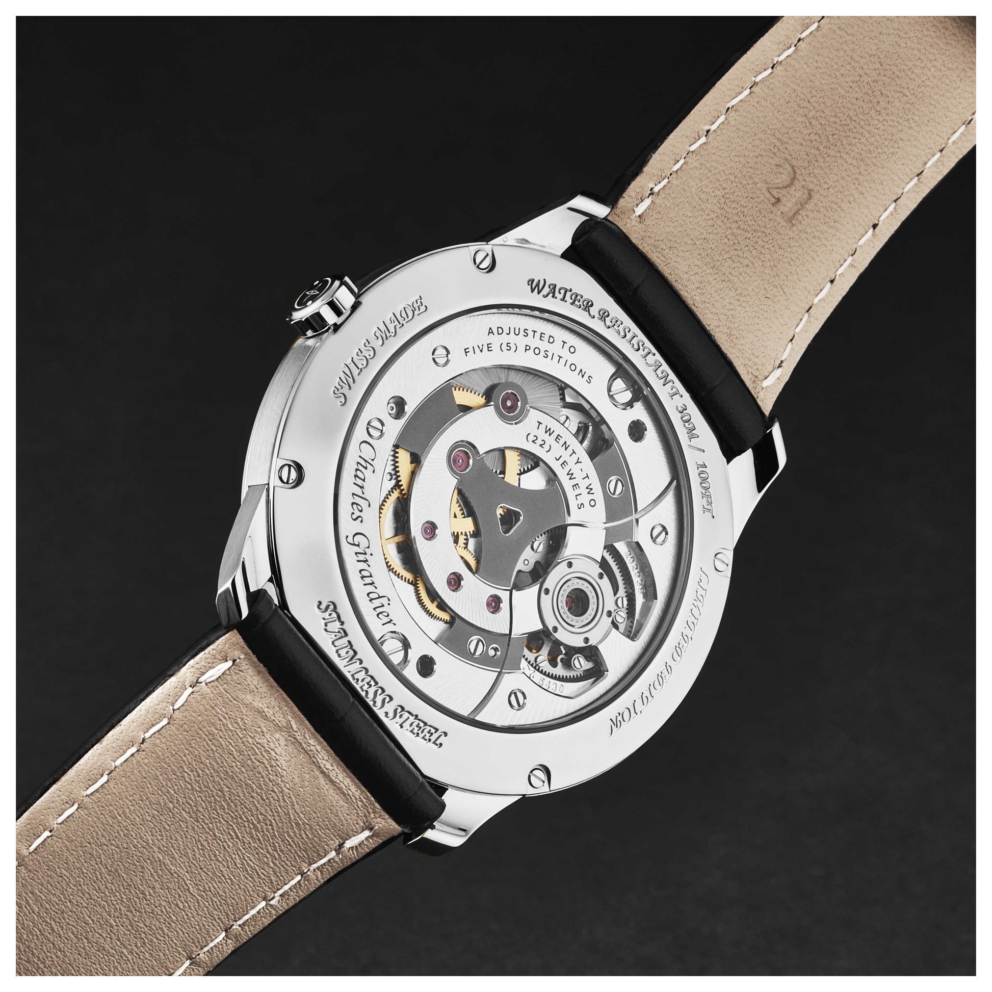 Charles Girardier Tourbillion Men's Manual-Wind Watch 1759SS - Image #5