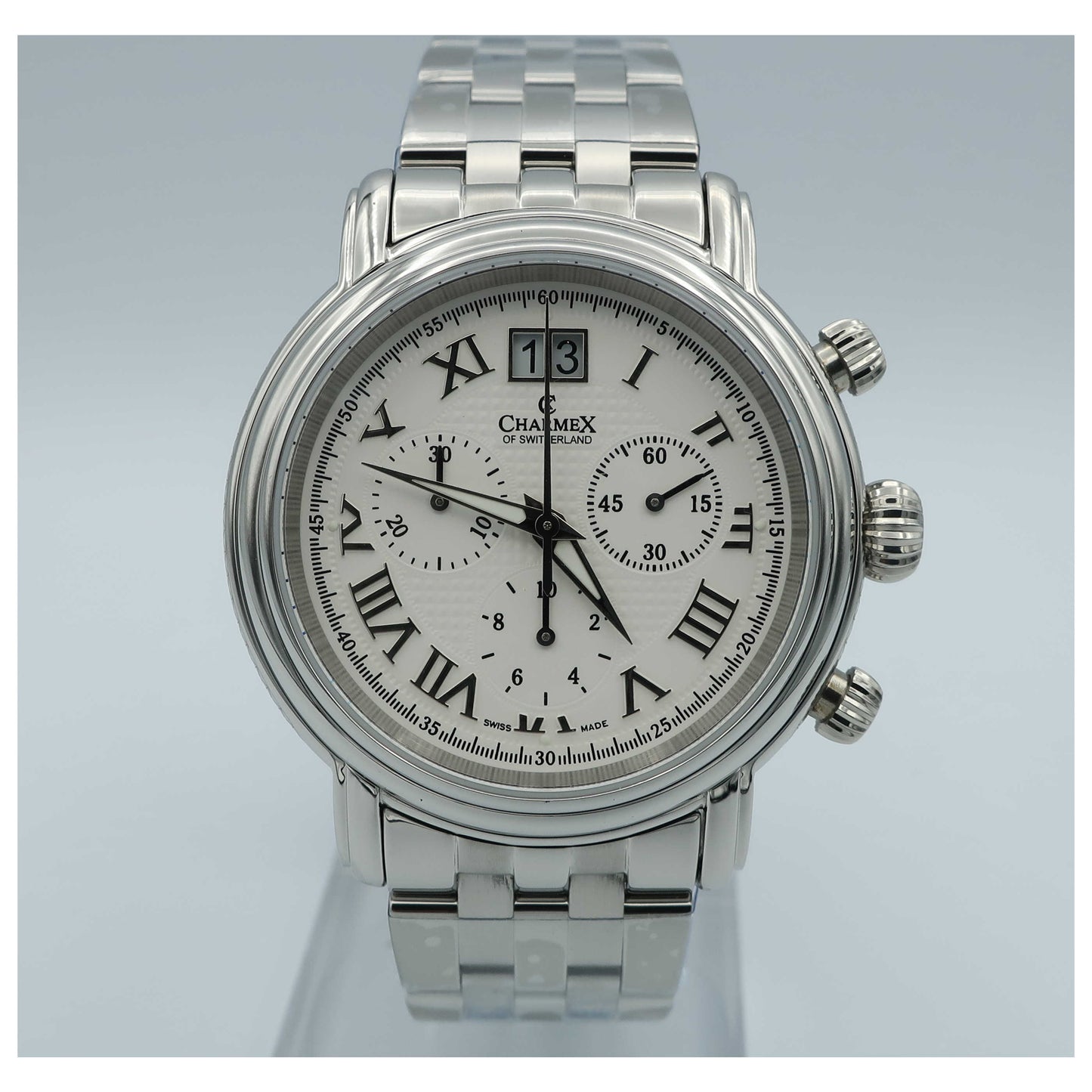 Front view of Charmex Monaco Men's Swiss Quartz (Battery-Powered) Watch 1760-SD