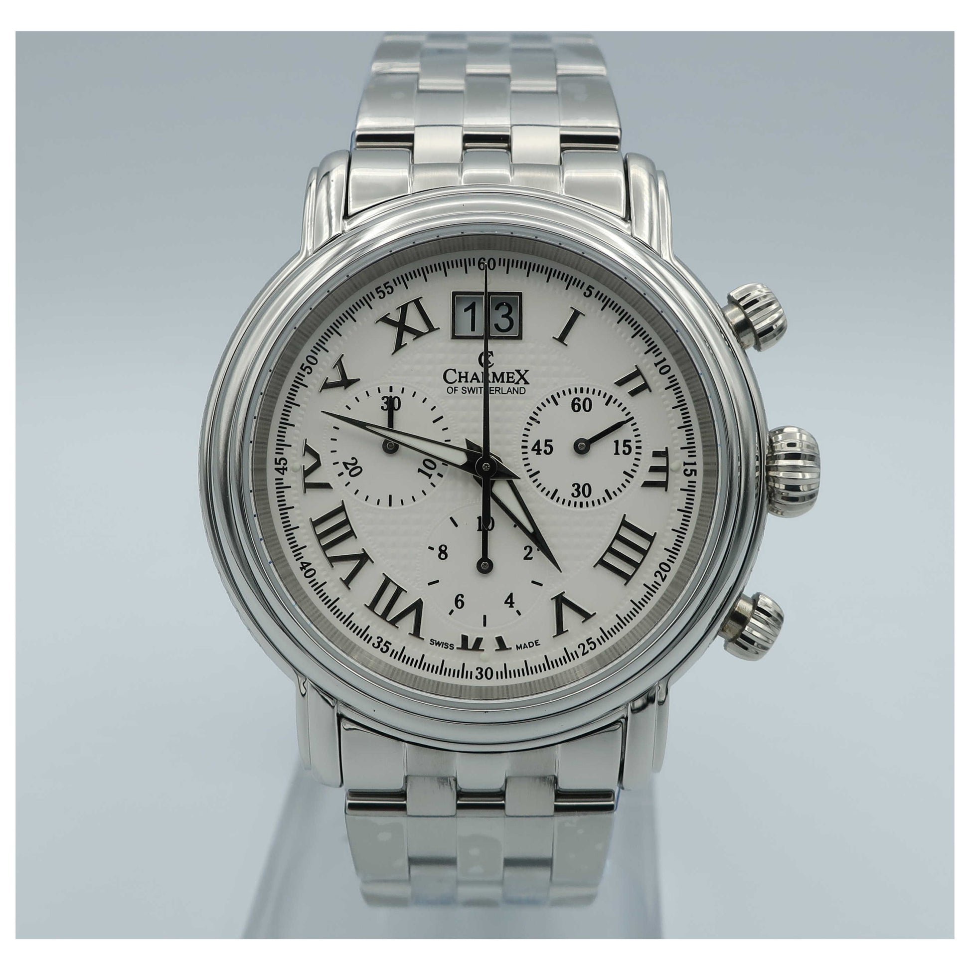 Front view of Charmex Monaco Men's Swiss Quartz (Battery-Powered) Watch 1760-SD