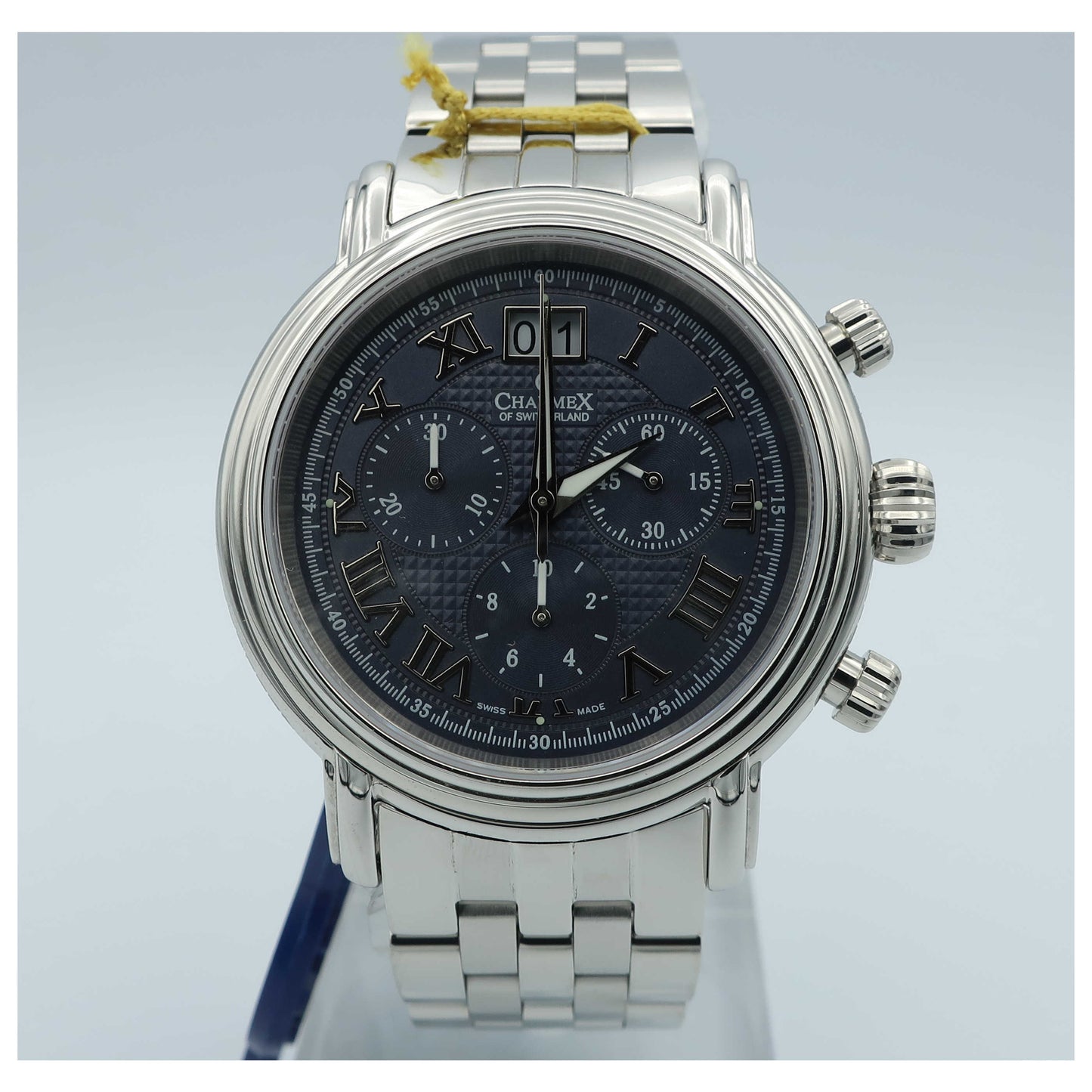 Front view of Charmex Monaco Men's Swiss Quartz (Battery-Powered) Watch 1762-SD