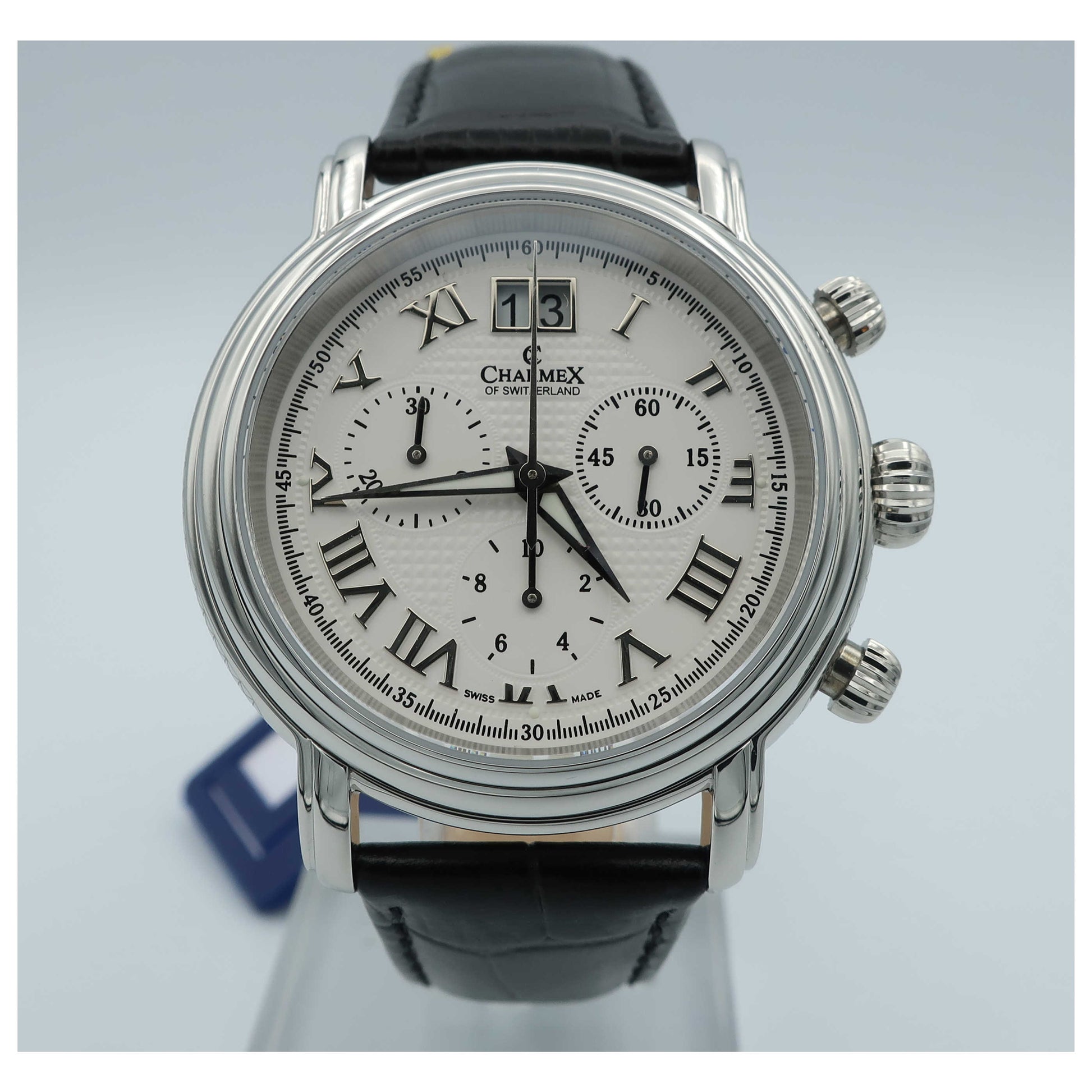 Front view of Charmex Monaco Men's Swiss Quartz (Battery-Powered) Watch 1765-SD