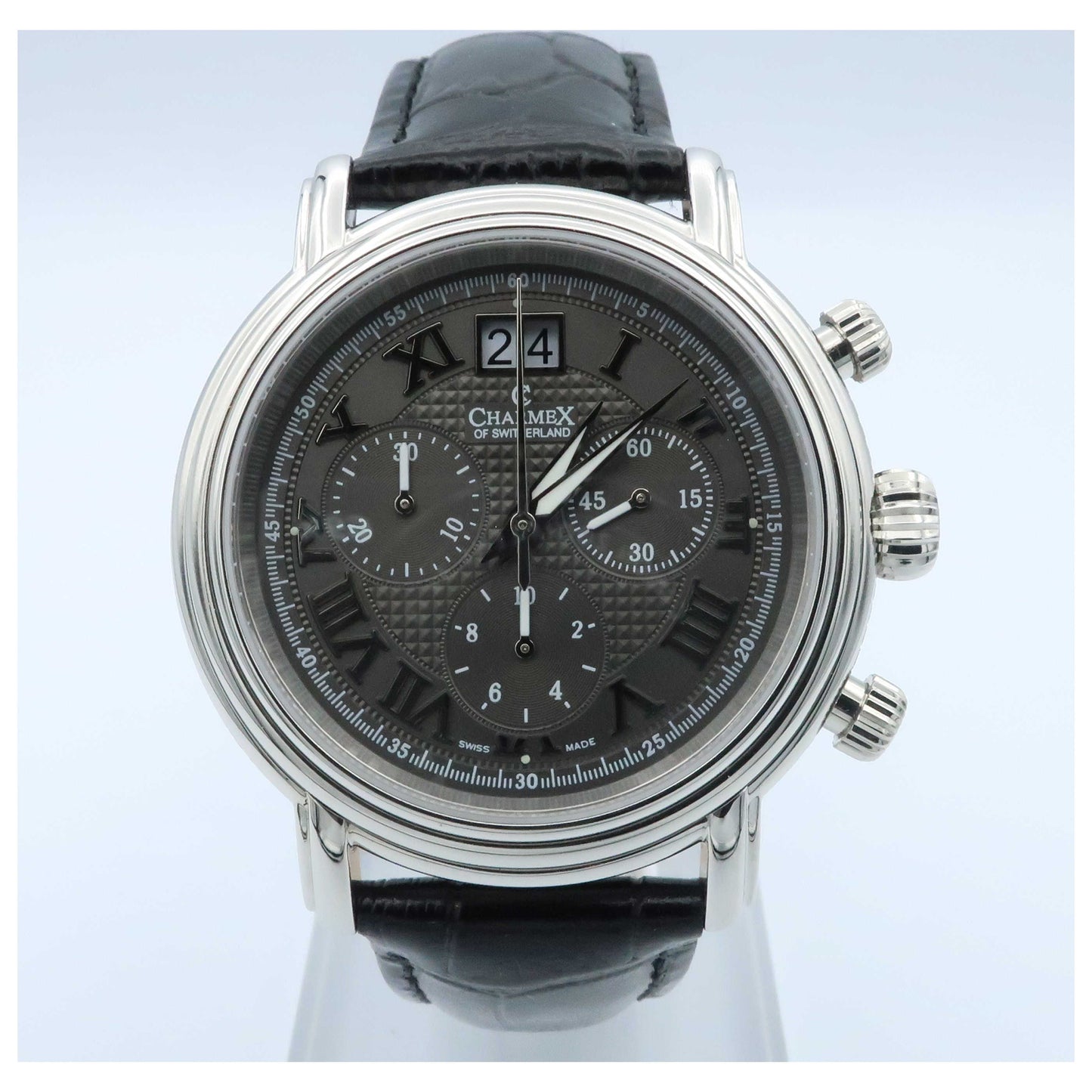 Front view of Charmex Monaco Men's Swiss Quartz (Battery-Powered) Watch 1766-PO