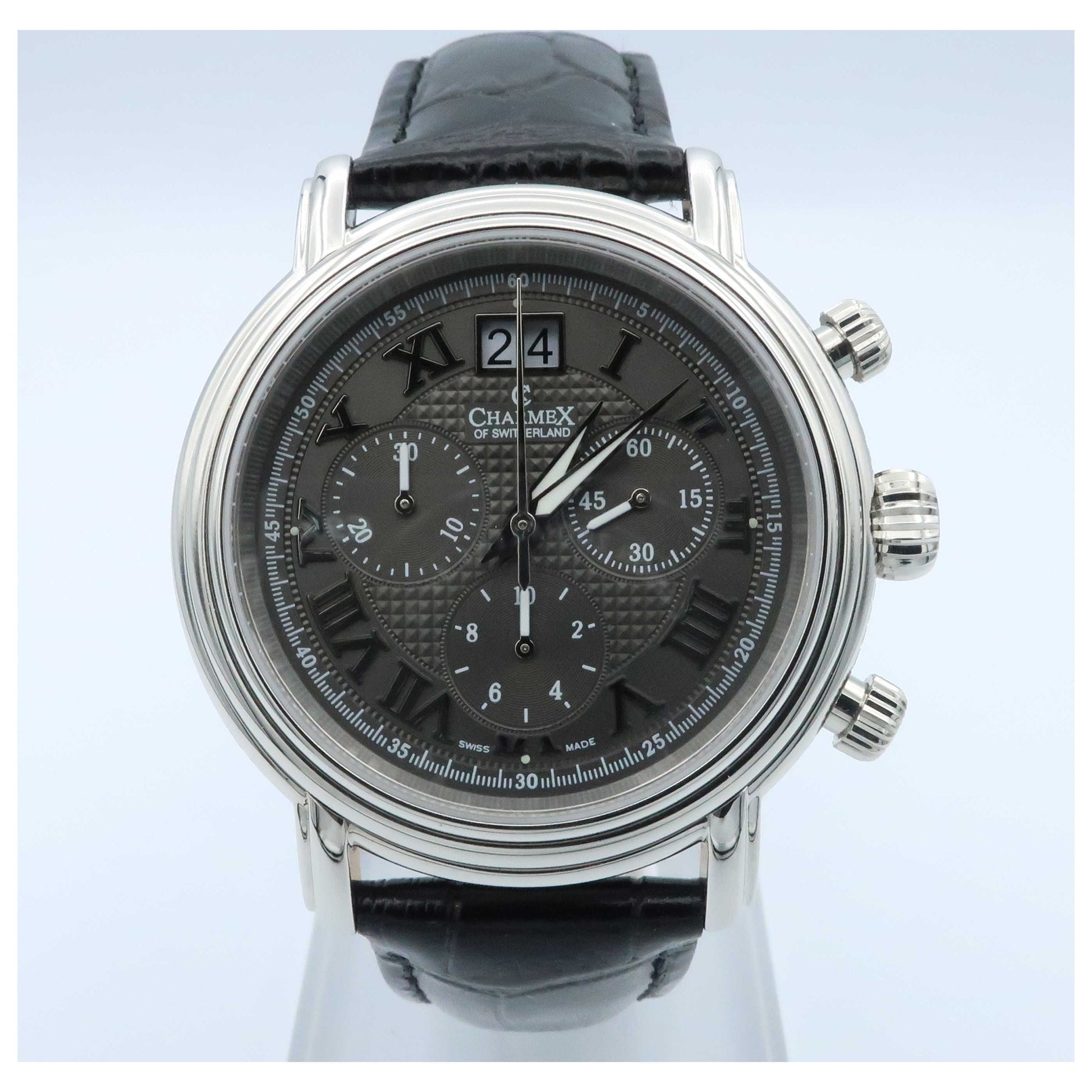 Front view of Charmex Monaco Men's Swiss Quartz (Battery-Powered) Watch 1766-PO