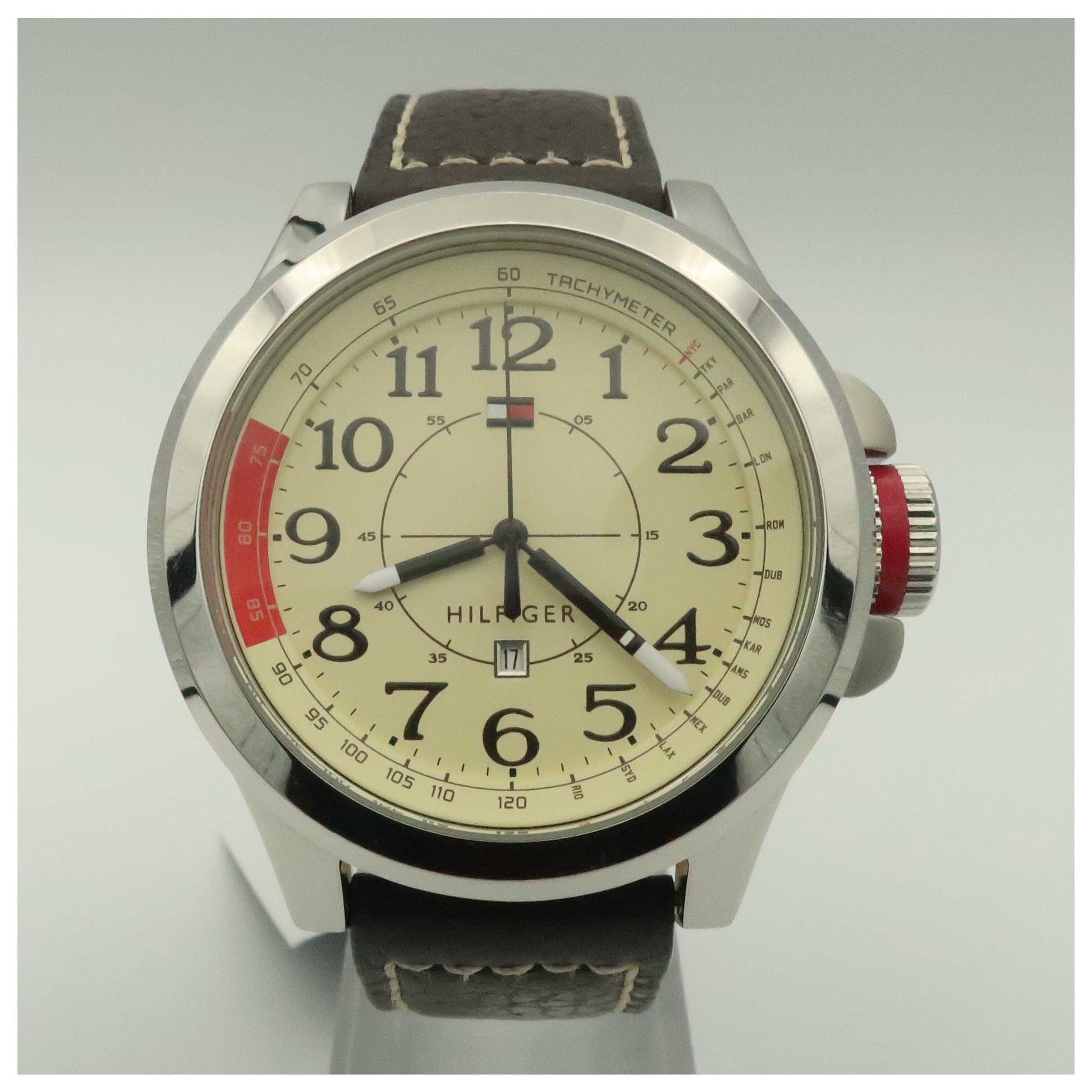 Front view of Tommy Hilfiger Sam Men's Japanese Quartz (Battery-Powered) Watch 1790844-PO
