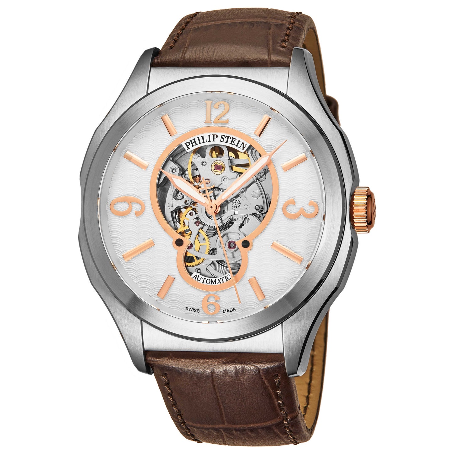 Front view of Philip Stein PRESTIGE Men's Automatic Watch 17ASKFWCSTACH
