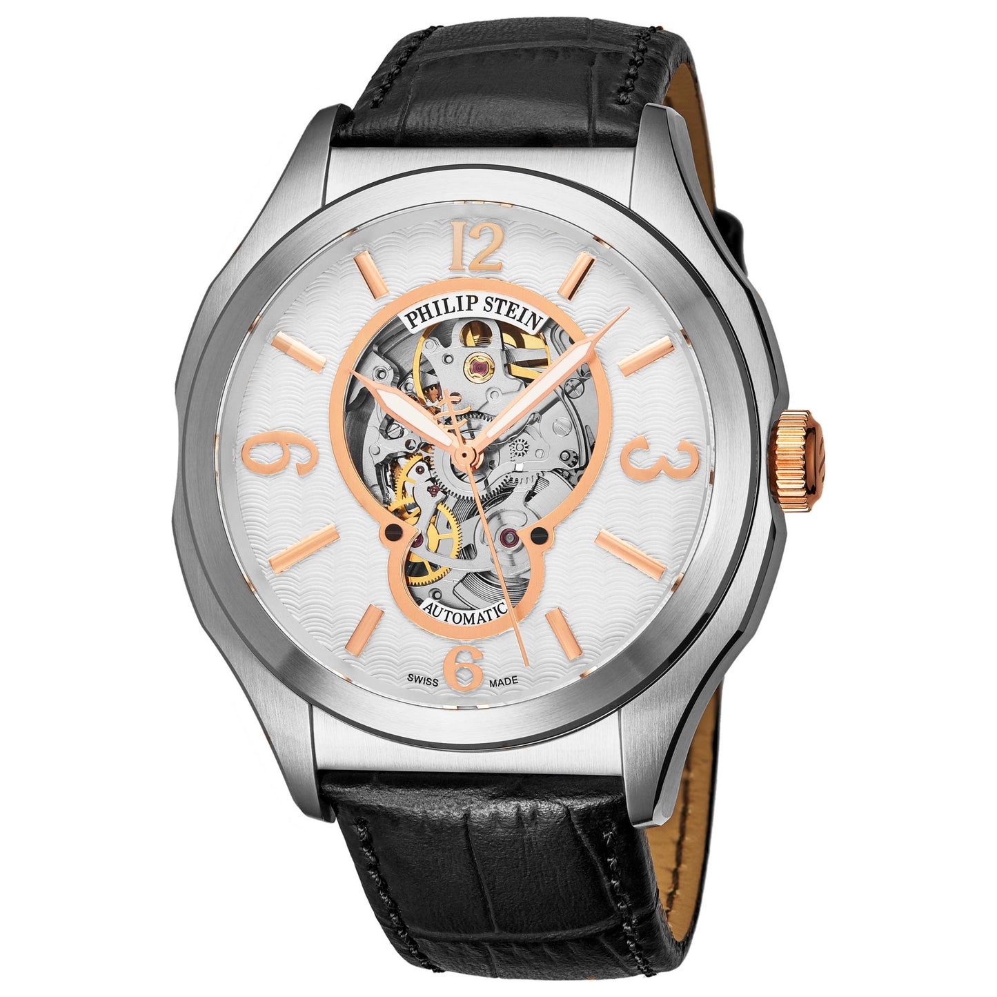 Front view of Philip Stein PRESTIGE Men's Automatic Watch 17ASKFWCSTAN