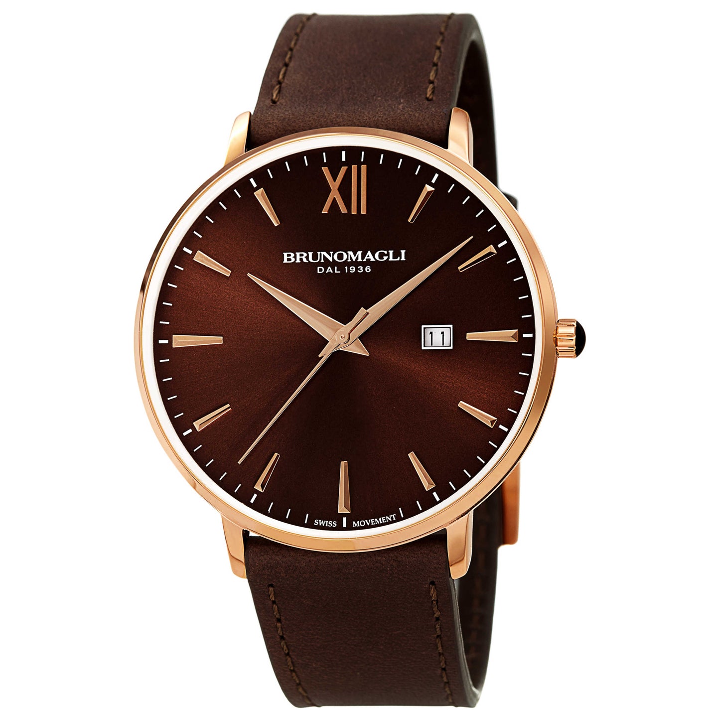 Front view of Bruno Magli Roma Men's Quartz Watch 18.181161.RD