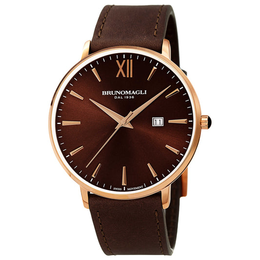 Front view of Bruno Magli Roma Men's Quartz Watch 18.181161.RD