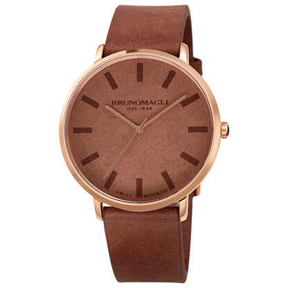 Front view of Bruno Magli Roma Men's Quartz Watch 18.181163.RE