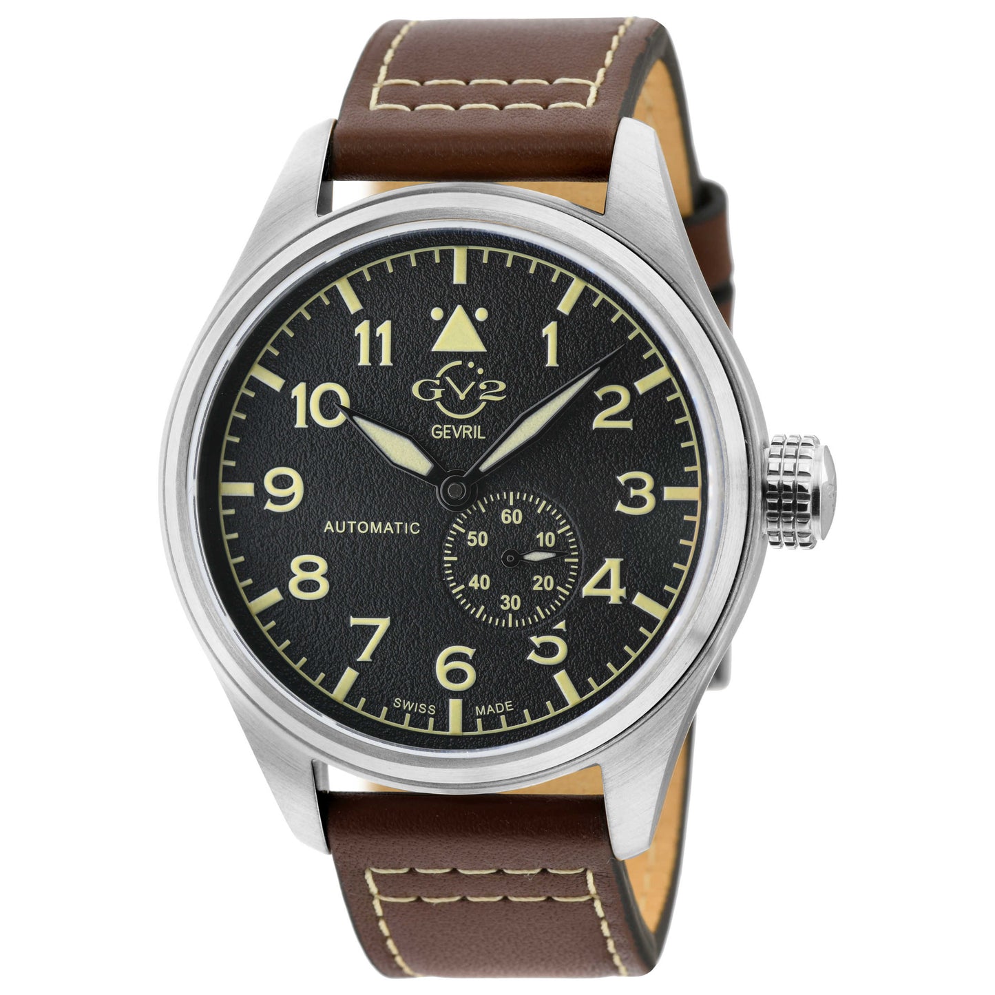Front view of GV2 by Gevril Aeronautica Men's Automatic Watch 18001