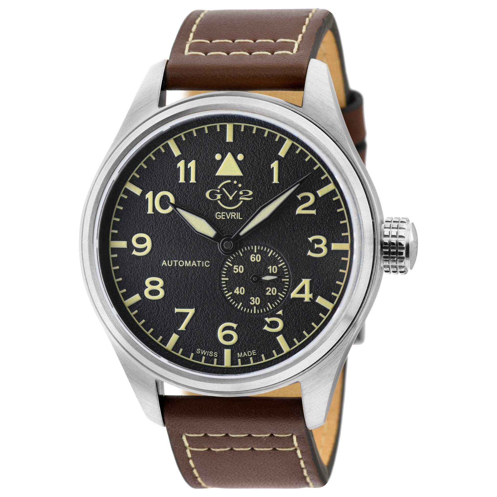 Front view of GV2 by Gevril Aeronautica Men's Automatic Watch 18001